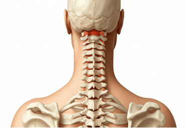 Illustrazione anatomica della colonna vertebrale vista posteriormente